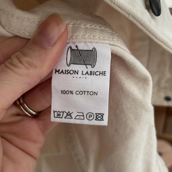 Embroidered cream denim jacket Anthropologie - Picture 5 of 6